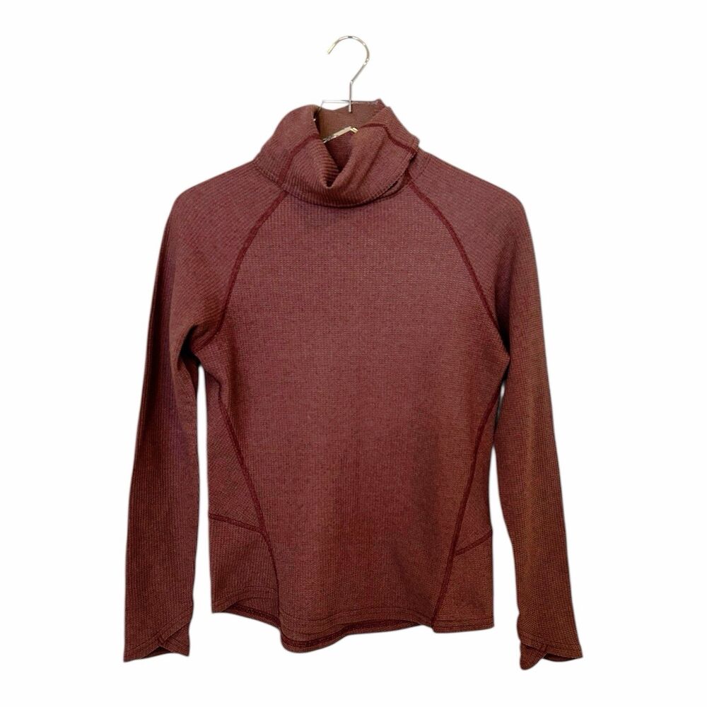 Kuhl Womens Petra Waffle Turtleneck Kalamata Purple LS Sz S